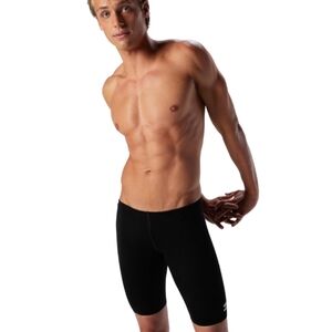 NWOT Speedo Men's Swimsuit Jammer Shorts Endurance+ Solid Team Black - Size 34